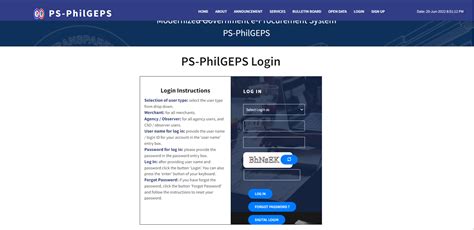 philgeps login